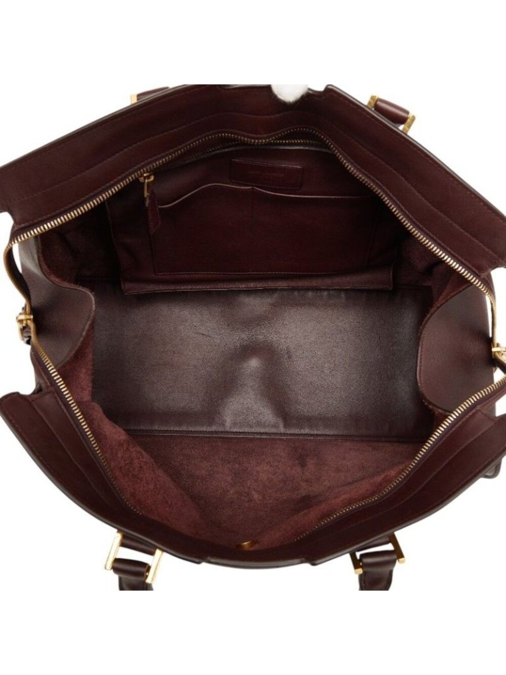 ★SOLD★ Saint Laurent Cabas Handbag Brown Leather - Picture 9 of 10